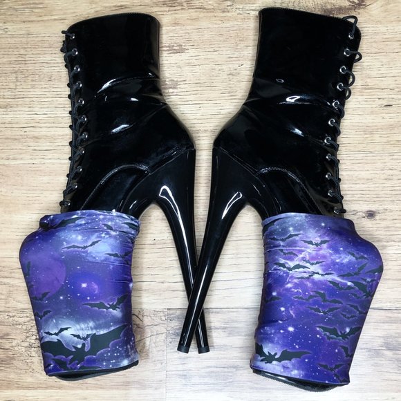 Hoodlum Fang Comic Print Pole Heel Covers NEW! - Picture 3 of 4